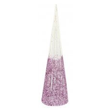 Χριστουγεννιάτικος Ροζ Κώνος με Νήμα (80cm)